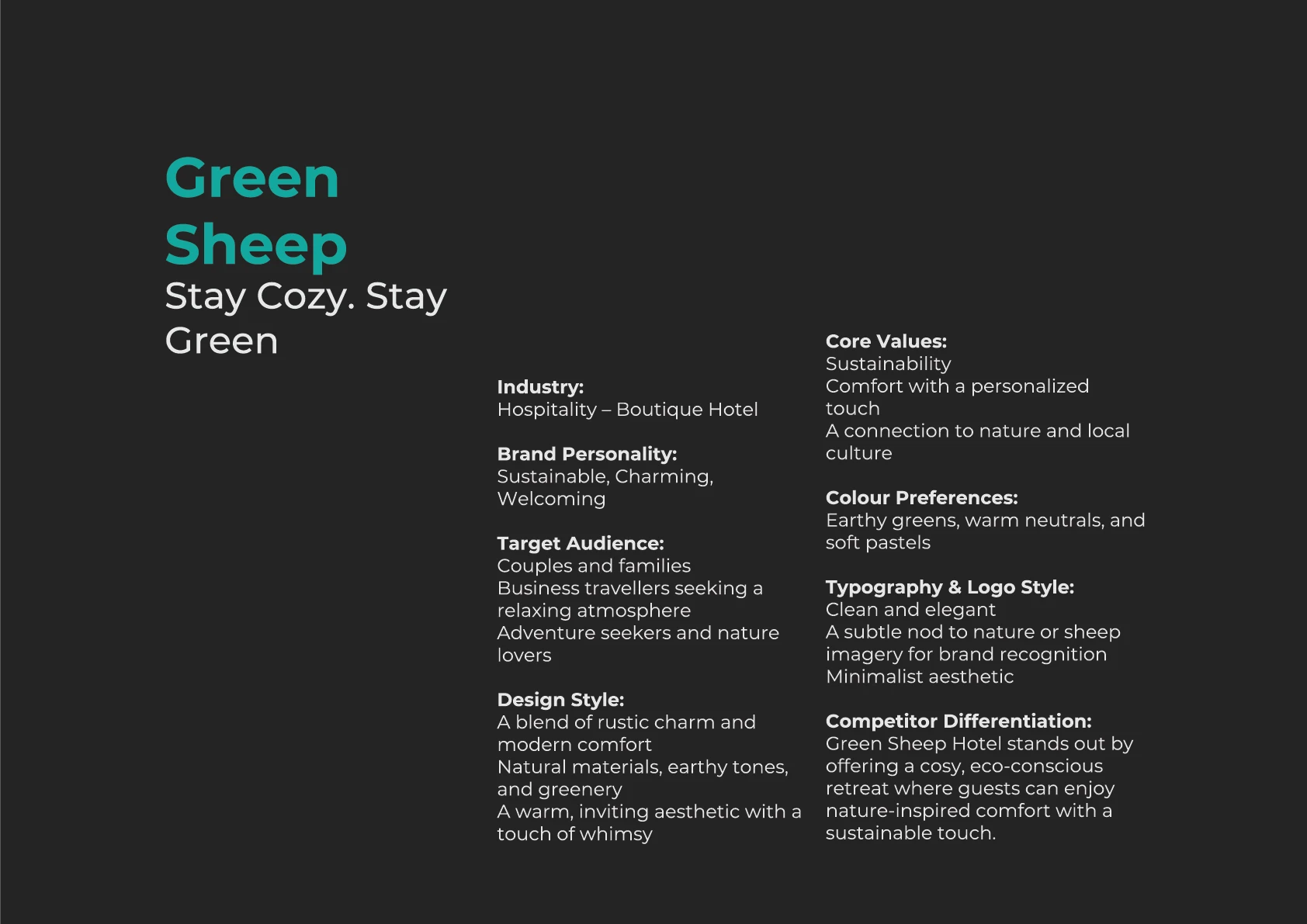 Green Sheep Hotel — Specimen 1